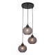 Pendant light, Dark grey & black metal, 3*40W, E27, D:18 