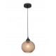 Pendant light, Ochra colour & black metal, glass, 40W, E27, D:18 