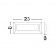 Dark Gray ABS Acrylic Diffuser LED 4 Watt 557Lm 3000K or 4000K 220-220 Volt 50Hz Beam Angle 62o IP54 AC Driver Included L: 23 W: