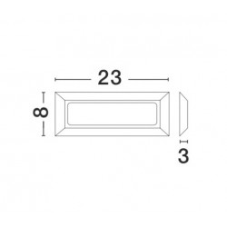 Dark Gray ABS Acrylic Diffuser LED 4 Watt 557Lm 3000K or 4000K 220-220 Volt 50Hz Beam Angle 62o IP54 AC Driver Included L: 23 W: