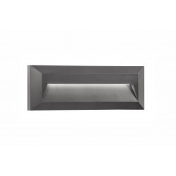 Dark Gray ABS LED 2 Watt 365,14Lm 3000K 220-220 Volt 50Hz Beam Angle 32o IP54 AC Driver Included L: 23 W: 3 H: 8 cm 