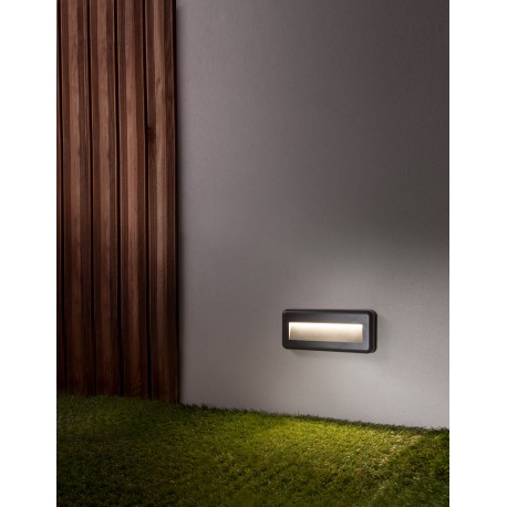 Dark Gray ABS LED 4 Watt 461,9Lm 3000K 220-220 Volt 50Hz Beam Angle 38o IP54 AC Driver Included L: 23 W: 3 H: 10 cm 