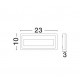 Dark Gray ABS LED 4 Watt 461,9Lm 3000K 220-220 Volt 50Hz Beam Angle 38o IP54 AC Driver Included L: 23 W: 3 H: 10 cm 