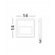 Dark Gray ABS LED 4 Watt 526,7Lm 3000K 220-220 Volt 50Hz Beam Angle 32o IP54 AC Driver Included L: 14 W: 3 H: 14 cm 
