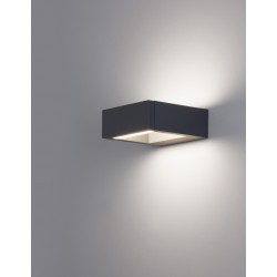 Dark Gray Aluminium Acrylic Diffuser LED 7 Watt 708Lm 3000K 220-240 Volt 50Hz Beam Angle 56 o IP54 AC Driver Included L: 15 W: 6