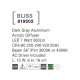 Dark Gray Aluminium Acrylic Diffuser LED 7 Watt 708Lm 3000K 220-240 Volt 50Hz Beam Angle 56 o IP54 AC Driver Included L: 15 W: 6
