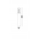 Dark Gray Die-Casting Aluminium & Glass Diffuser LED 8 Watt 195Lm 3000K 220-240 Volt 50Hz IP54 D: 11 H: 65 cm 
