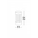 Dark Gray Die-Casting Aluminium & Glass Diffuser LED 8 Watt 195Lm 3000K 220-240 Volt 50Hz IP54 D: 11 H: 22 cm 