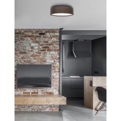 Ceiling Lamp, Alum, Coffee Brown & Matt White, E27*2, 40W, D:35 