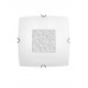 Ceiling lamp, crystal & white glass, 30*30, 2*E27 