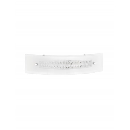 Wall lamp, clear glass & crystal, 3*E14 MAX 40W 
