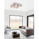 Ceiling lamp chrome,clear glass & rose gold, 60*60,8*G9, max 40W 