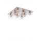 Ceiling lamp chrome,clear glass & rose gold, 60*60,8*G9, max 40W 