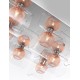 Ceiling lamp chrome,clear glass & rose gold, 60*60,8*G9, max 40W 