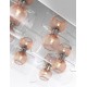 Ceiling lamp chrome,clear glass & rose gold, 60*60,8*G9, max 40W 