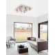 Ceiling lamp chrome,clear glass & rose gold, 60*60,8*G9, max 40W 