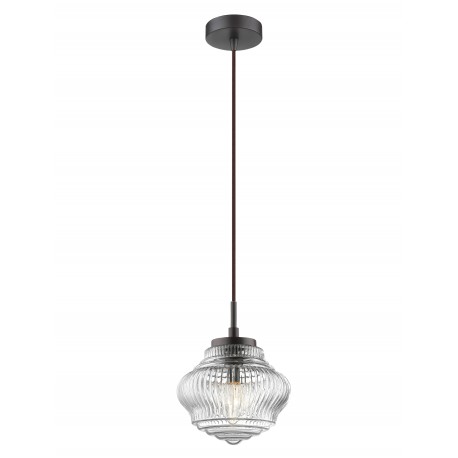 PENDANT LIGHT CLEAR GLASS 1*E14 40W L:18 H:120 