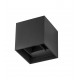 Black Aluminium LED 2x3 Watt 510Lm 3000K 220-240 Volt 50Hz Adjustable Beam 0-90o IP54 L: 11.2 W: 11.2 H: 11.2 cm 