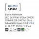 Black Aluminium LED 2x3 Watt 510Lm 3000K 220-240 Volt 50Hz Adjustable Beam 0-90o IP54 L: 11.2 W: 11.2 H: 11.2 cm 