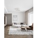 Ceiling lamp, matt-white, crystals & alum. shade, D:46, G9 incl. 