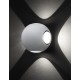 Sandy White Aluminium & Glass LED 4x1 Watt 265Lm 3000K 220-240 Volt 50Hz Beam Angle 4x51o IP54 D: 11 W: 8.5 cm Light in 4 direct