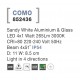 Sandy White Aluminium & Glass LED 4x1 Watt 265Lm 3000K 220-240 Volt 50Hz Beam Angle 4x51o IP54 D: 11 W: 8.5 cm Light in 4 direct