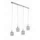 Pendant light, class A clear glass, L:77*W:11*H:141 G9 excl. 
