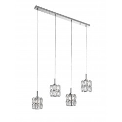 Pendant light, class A clear glass, L:77*W:11*H:141 G9 excl. 
