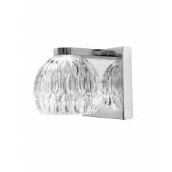 Wall Clear & Chrome base 28W D:14.5,W:12,H:12 G9 excl. 
