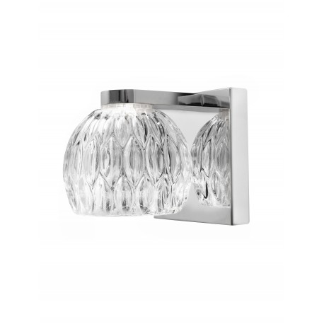 Wall Clear & Chrome base 28W D:14.5,W:12,H:12 G9 excl. 
