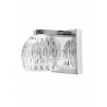 Wall Clear & Chrome base 28W D:14.5,W:12,H:12 G9 excl.