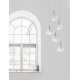 Pendant Clear glass & Chrome base 5*28W D:40*H:140 G9 excl. 