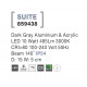 Dark Gray Aluminium & Acrylic LED 10 Watt 485Lm 3000K 100-240 Volt 50Hz Beam 140o IP54 D: 15 W: 5 cm 