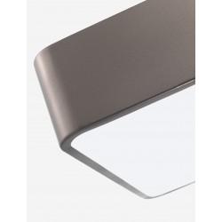 Ceiling lamp, Metal, Matt steel, 3*E27*60W, 36*36*10cm 