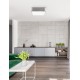 Ceiling lamp, Metal, Matt steel, 4*E27*60W, 46*46*10cm 