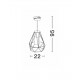 Black Die-Casting Aluminium Clear Glass LED E27 1x12 Watt 220-240 Volt IP54 Bulb Excluded D: 22 H: 95 cm 
