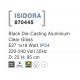 Black Die-Casting Aluminium Clear Glass LED E27 1x12 Watt 220-240 Volt IP54 Bulb Excluded D: 22 H: 95 cm 