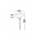 Dark Gray Aluminium & Glass LED GU10 1x7 Watt 220-240 Volt IP54 Bulb Excluded D: 7.5 W: 15 H: 36 cm 