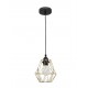 Pendant lamp, Steel, Brass gold & black cable, E27, 40W, D:15*18 