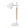 White Metal & Natural WoodE27 1x40 Watt 230 Volt 