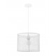 Pendant lamp, Metal, White & white cable, E27, 25W, D:29*21.5 
