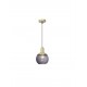 Pendant LightGrayGlassBrass MetalBlack PVC WireE27 1x40 Watt 230 