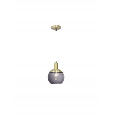 Pendant LightGrayGlassBrass MetalBlack PVC WireE27 1x40 Watt 230 