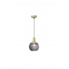 Pendant LightGrayGlassBrass MetalBlack PVC WireE27 1x40 Watt 230