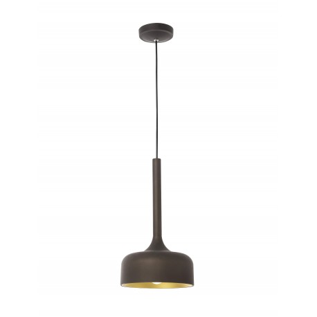 Pendant lamp 1*E27*40W, iron & aluminum, black & inside gold 