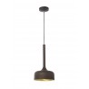 Pendant lamp 1*E27*40W, iron & aluminum, black & inside gold 