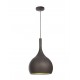 Pendant lamp 1*E27*40W, iron & aluminum, black & inside gold 