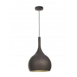 Pendant lamp 1*E27*40W, iron & aluminum, black & inside gold 
