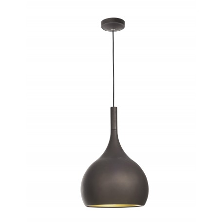 Pendant lamp 1*E27*40W, iron & aluminum, black & inside gold 