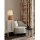 Terracotta Ceramic & Fabric Shade LED E27 1x12Watt 100-240Volt IP20 Bulb Excluded Cable Length: 120 cm D:30.5 H:48.5 cm 